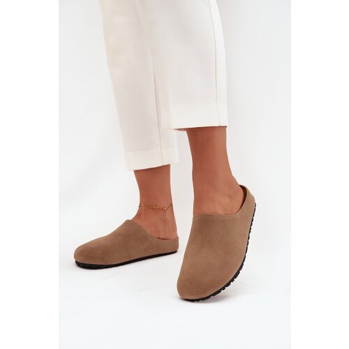 Boto Women s slip on platform sandals dark beige Sylviane Slike