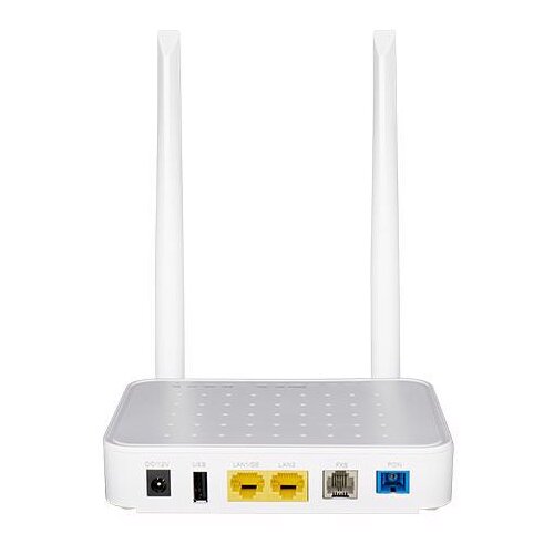 Bdcom GP1704-4GV-22A xpon voice wifi onu, 1-Port gpon/epon (sc/upc), 4-Port gigabit RJ45 + 2-Port RJ11(POTS), dual band 1200M wifi, 4 external antennas Slike