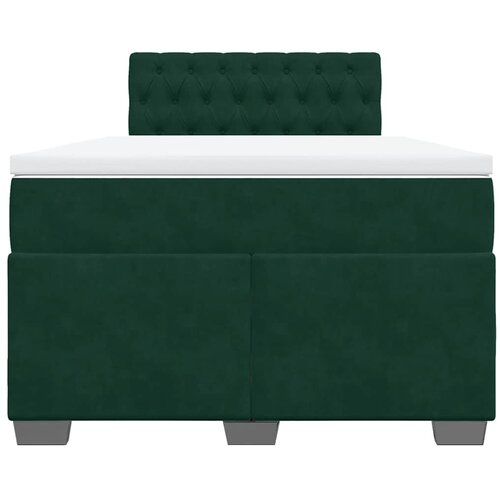 Box spring krevet s madracem tamnozeleni 120x200 cm bar&amp;scaron;unasti Slike