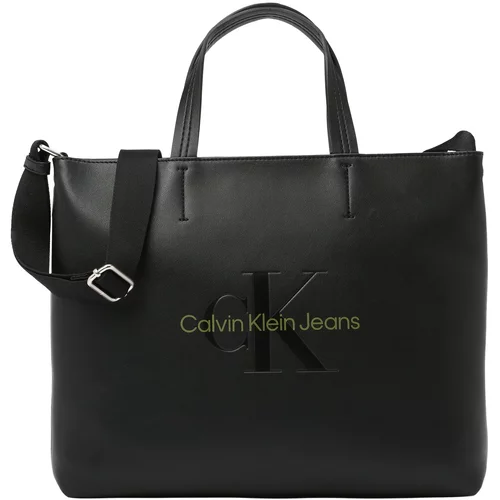 Calvin Klein Jeans Nakupovalna torba jabolko / črna