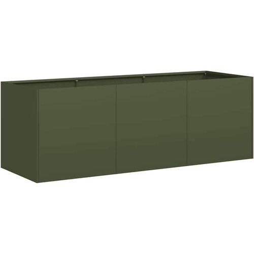 Maison Chic Cvetlični Lonec - Cvetlično korito Olive Green 120x40x40 cm Hladno valjano jeklo, (21789088) Cene