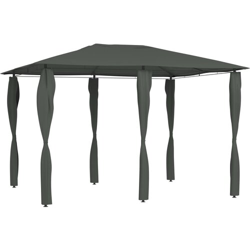 Paviljon s pokritimi stebri 3x4x2,6 m antraciten 160 g/m² Cene