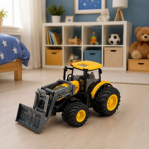  Poljoprivredni traktor sa svjetlima buldožera zvuci žuto 1:24 Slike