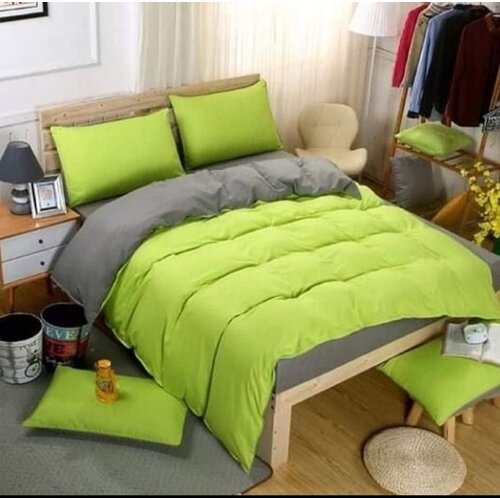  posteljina za bračni krevet zeleno-siva Cene