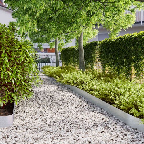 VidaXL Travnate obrobe 10 kosov 15x103 cm Pocinkano jeklo Slike