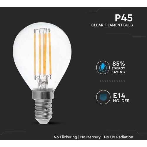  led sijalica filament P45 E14/6W/230V 2700K Slike