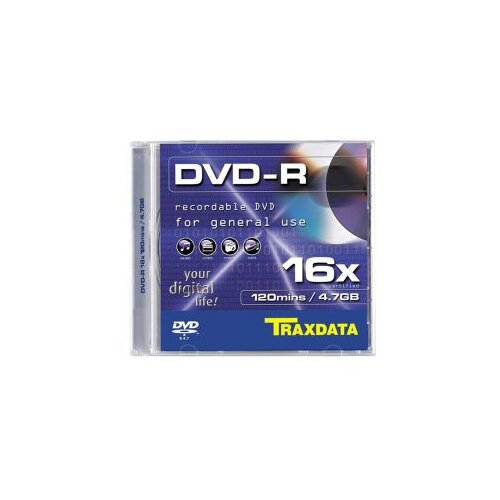  DVD-R TRAXDATA, 4.7GB, 16X, SLIM BOX 1 Slike