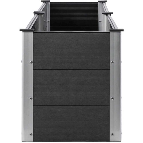 VidaXL Visoka greda 200x50x54 cm WPC siva Slike
