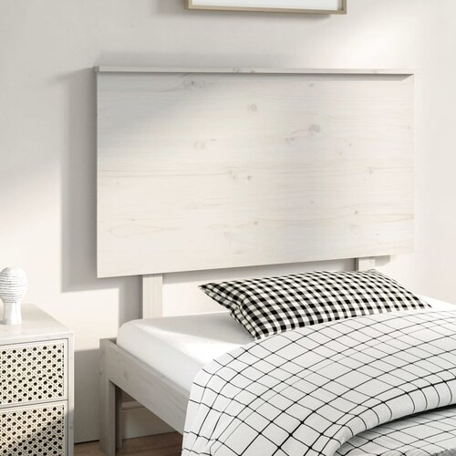 vidaXL Posteljno vzglavje belo 104x6x82,5 cm trdna borovina Cene
