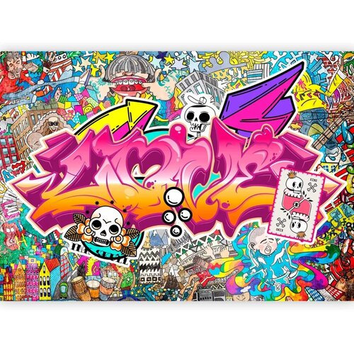  Foto tapeta - Street art - abstract urban colour graffiti mural with lettering 400x280 Standard Cijene