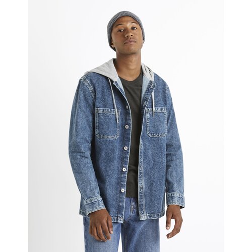Celio Denim Shirt With Caoris Hood - Men Slike