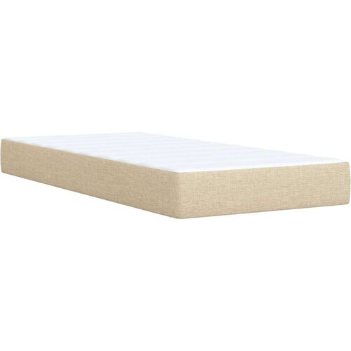 VidaXL Okvir kreveta s oprugama i madrac krem 80x200 cm od tkanine Slike