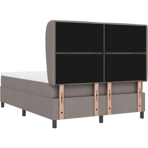 Box spring krevet Sivo-smeđa 140 x 190 cm tkanina - Sivo-smeđa 140 x 190 cm Dizajn linija Slike