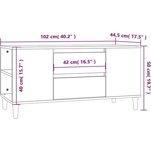  ormarić boja hrasta 102x44,5x50 cm konstruirano drvo Slike