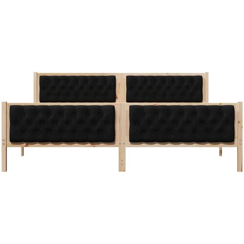  Okvir za krevet s uzglavljem Crna 200 x 200 cm tkanina Slike