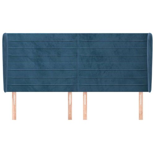  Uzglavlje s u&amp;scaron;ima tamnoplavo 203x23x118/128 cm bar&amp;scaron;unasto Slike