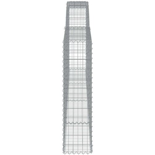  Lučne gabionske ko&amp;scaron;are 4 kom 400x30x120/140cm pocinčano željezo Slike