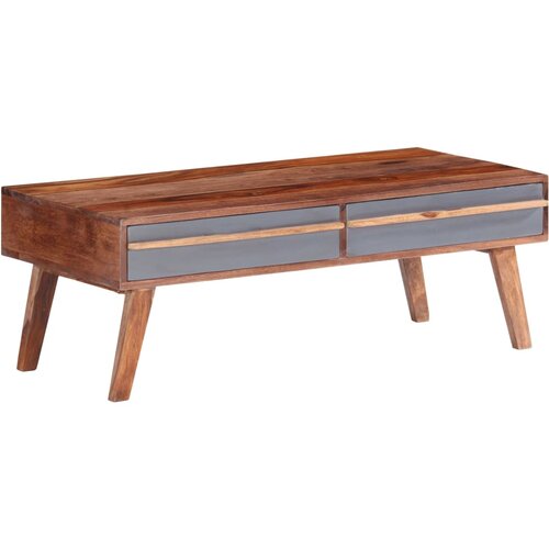  Stolić za kavu sivi 110 x 50 x 40 cm od masivnog drva Slike