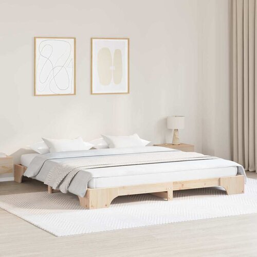  Krevetna konstrukcija Prirodna 180 x 200 cm Čvrsto borovo drvo Cijene