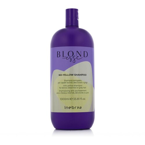 Inebrya BLONDesse No-Yellow Shampoo &amp;scaron;ampon za nevtralizacijo rumenih tonov za blond in sive lase 1000 ml Slike