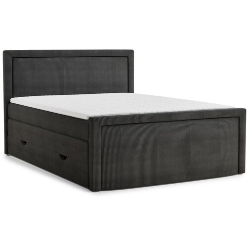 Maison de Rêve Antracitno sivi boxspring krevet s prostorom za odlaganje 200x200 cm Fresco &ndash; Cijene