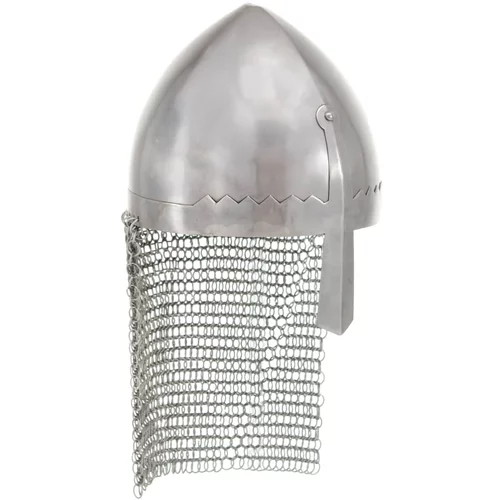  Replika viteške kacige za LARP srebrna čelična