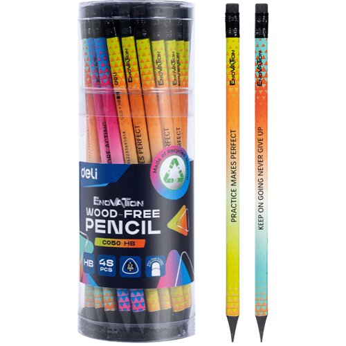 Deli Grafitne olovke HB EC050-HB, 48 komada Slike