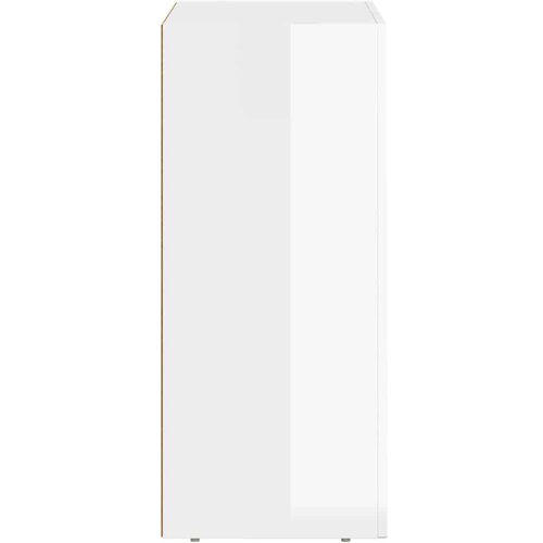  Kreveta Visoki sjaj bijela 59 x 35 x 80.5 cm Konstruirano drvo Slike