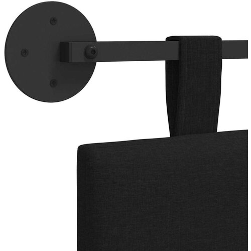  Držeće uzglavlje Zidne Prugasti Crna 150 x 55 x 5 cm tkanina - Crna 140 cm bez LED Slike