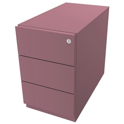BISLEY Pomični predalnik Note™, 3 univerzalni predali, VxŠxG 495 x 300 x 565 mm, z oprijemalno letvijo, roza Cene
