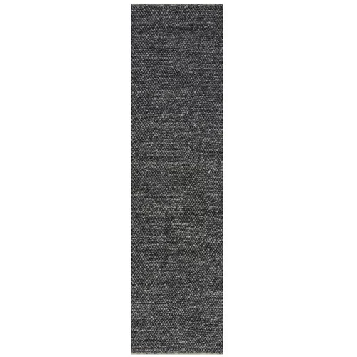 Flair Rugs Tamno siva vunena staza Minerals, 60 x 230 cm