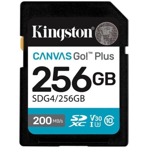 Kingston SD 256GB CanvasGoPlusSDXC,r/w:200/160MB/sDSLRs, mirrorless cameras, 4K video Cijene