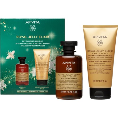 Apivita Royal Jelly Elixir Revitalizing Hair Duo božićni poklon set s revitalizirajućim djelovanjem Slike