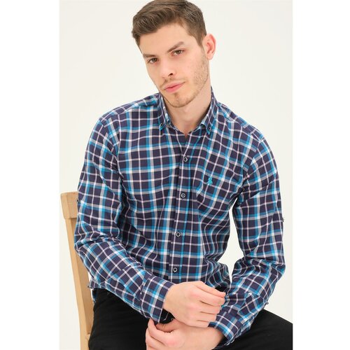 Dewberry G741 MEN'S SHIRT-LACİVERT-BLUE Cene