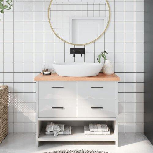  Kopalni&amp;scaron;ki pult svetlo rjav 100x30x4 cm obdelan trden les Slike