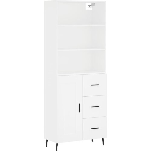 Maison Chic Visoka omara - Komoda - Predalnik bela 69,5x34x180 cm inženirski les, (21720830) Cene