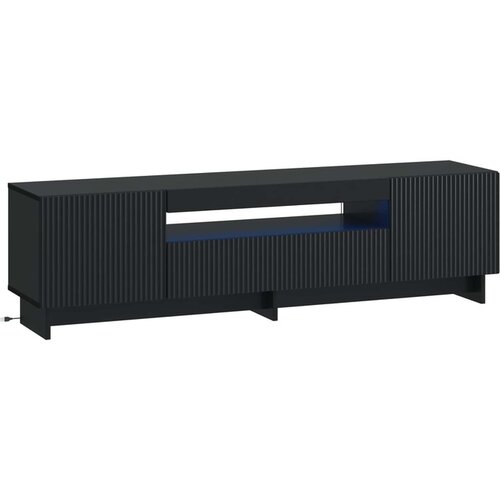 vidaXL LED TV kabinet EDE 153 x 35 x 43 cm Crna Konstruirano drvo - Crna Cijene