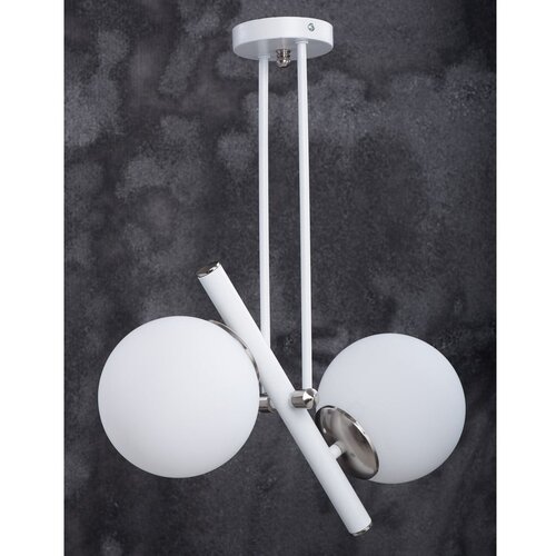 Squid Lighting Bijela/u srebrnoj boji viseća svjetiljka sa staklenim sjenilom &amp;oslash; 15 cm Libra &amp;ndash; Slike