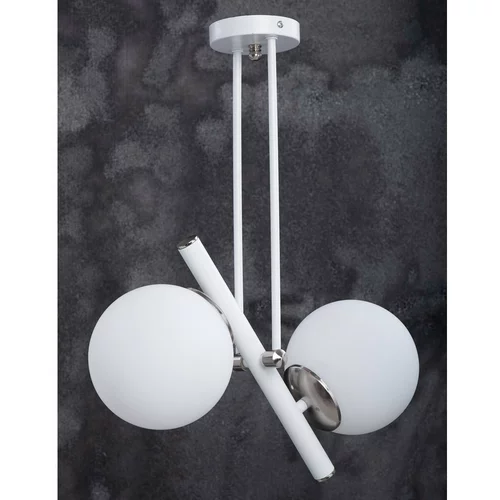 Squid Lighting Bijela/u srebrnoj boji viseća svjetiljka sa staklenim sjenilom ø 15 cm Libra –