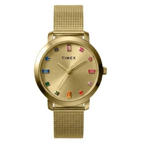 Timex Analogne ure ty576210 Pozlačena Cene
