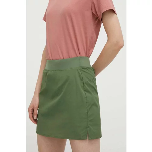 Columbia Sportska suknja Boundless Trek boja: zelena, mini, ravna, 2073023
