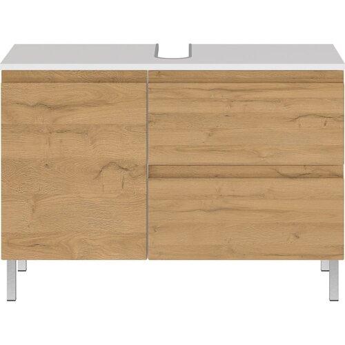 Germania bela omarica za pod umivalnik v hrastovem dekorju 80x56 cm torrance - germania Slike
