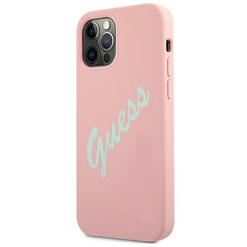 Guess Ohi&amp;scaron;je za Apple iPhone 12 Pro Max Collection Vintage Silikon v TPU, Roza, (21730967) Slike