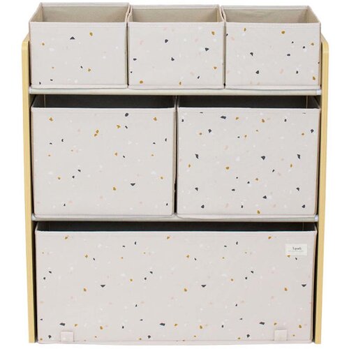 3Sprouts organizator za pohranu igračaka multi-bin terrazzo pink Slike
