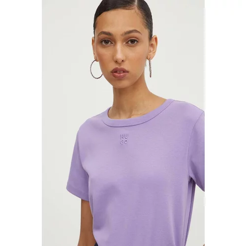Hugo Kratka majica ženska, vijolična barva, 50512002
