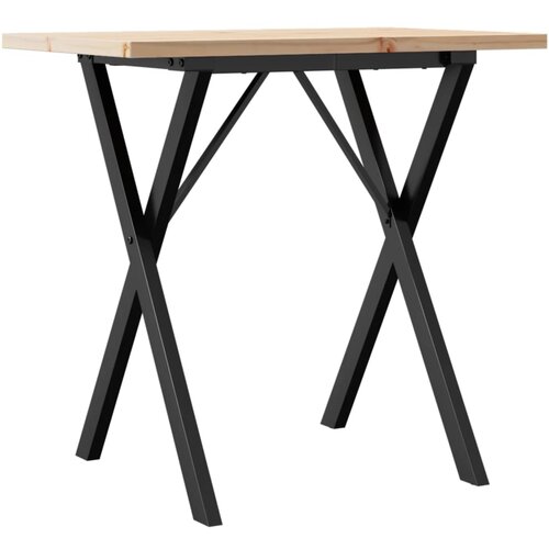 Maison Chic Jedilna miza - Kuhinjska miza - Jedilni stol X okvir 80x50x75,5 cm trdna borovina lito železo, (21715177) Slike
