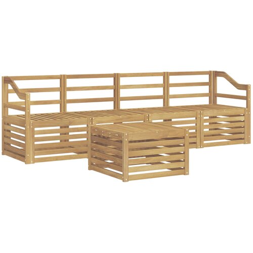 vidaXL Zunanja garnitura za sedenje 5 pcs Bela Masiven les akacije, (5000281098) Cene