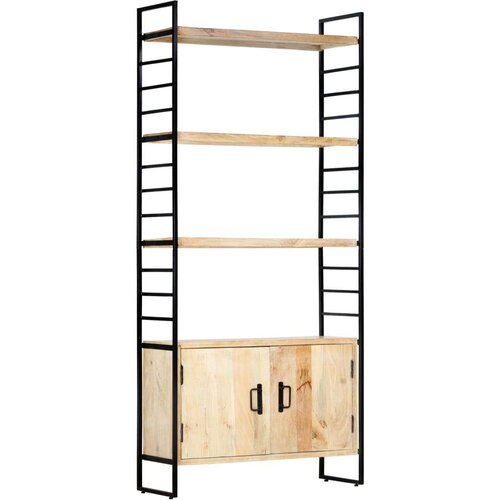 Police Knjižna omara 4-nadstropna 80x30x180 cm trden mangov les Slike