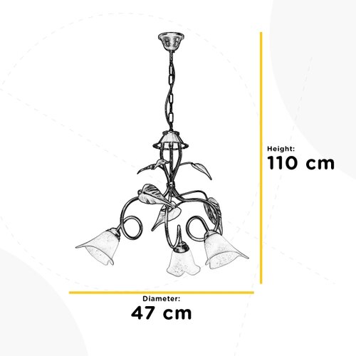  ONLI - Luster na lancu MIRANDA 3xE14/6W/230V Slike