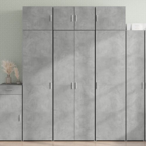 VidaXL Visoka komoda boja betona 70x42,5x185 cm od konstruiranog drva Slike